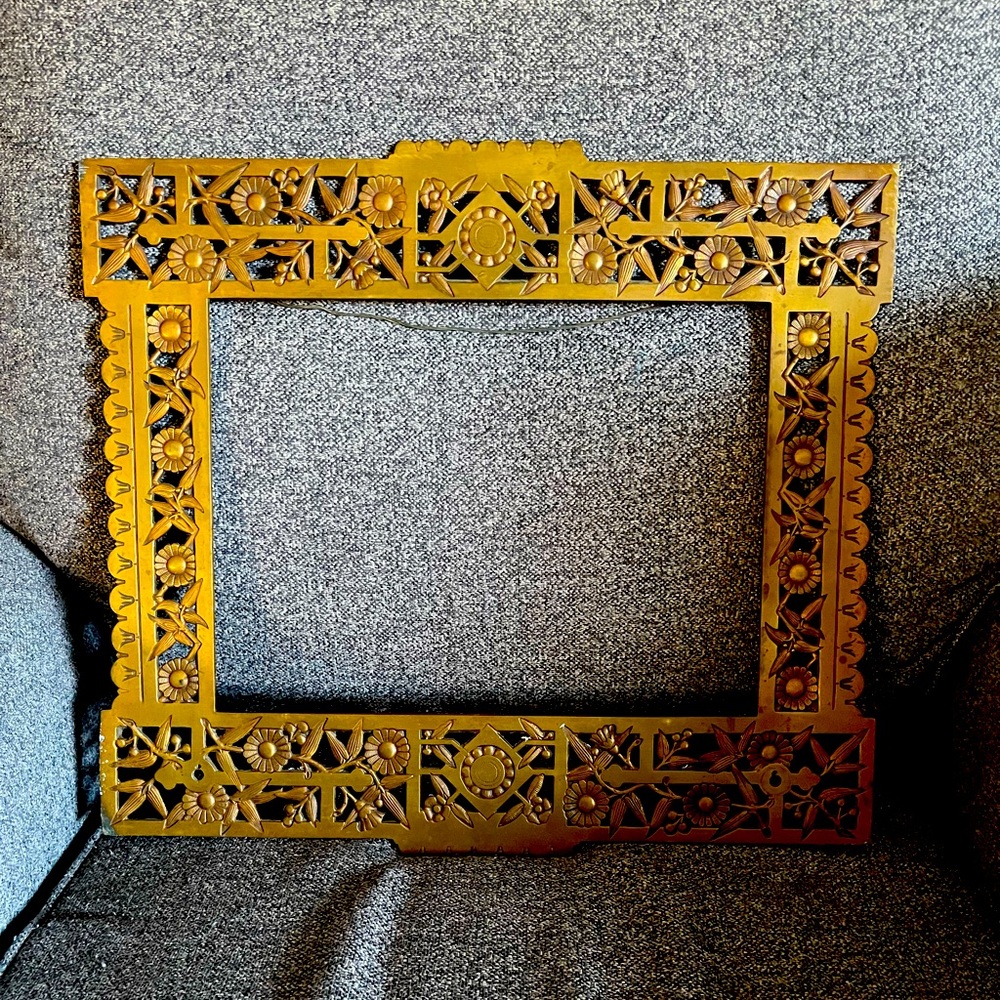 Solid brass antique frame made 1883